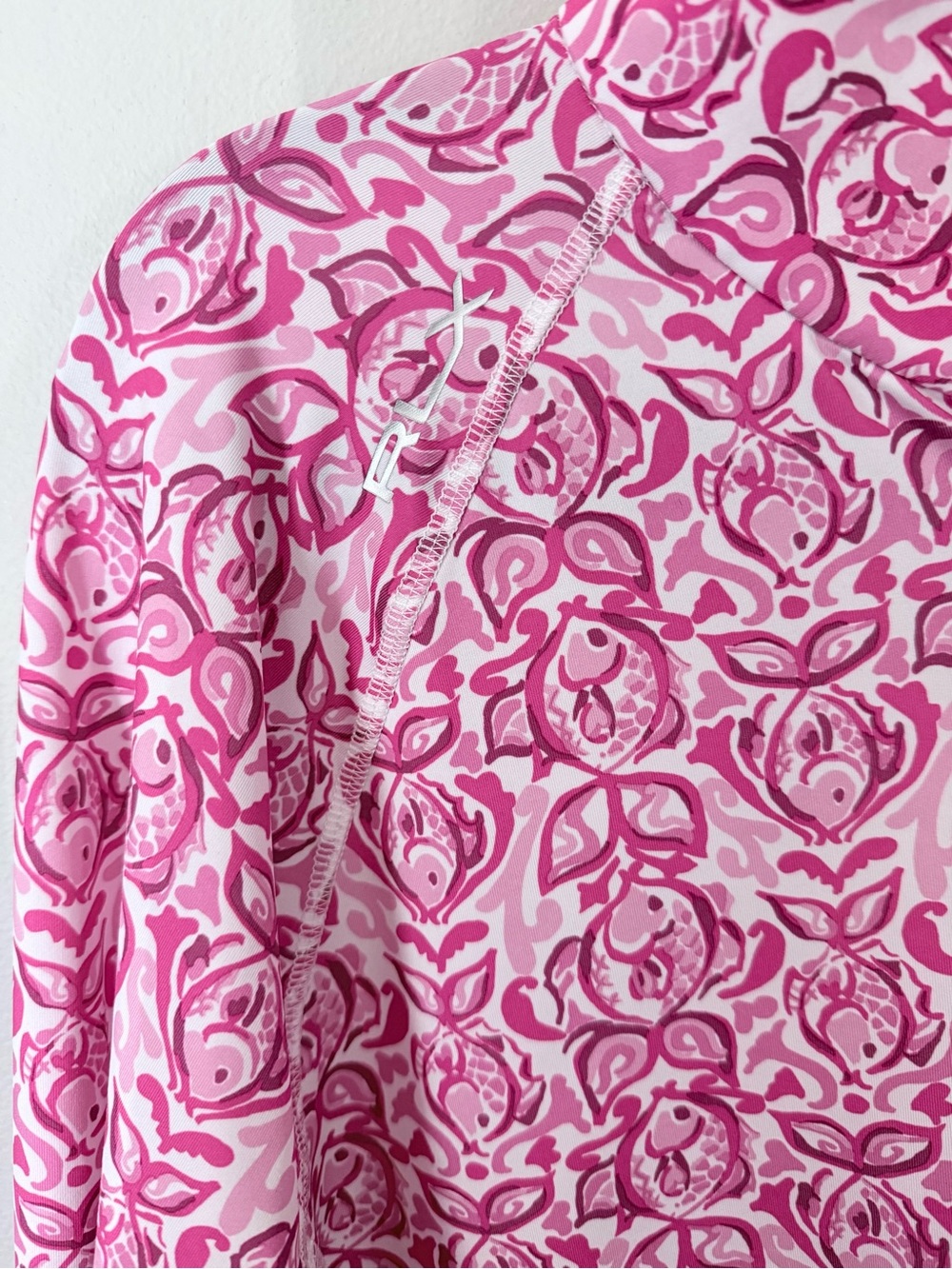 Ralph Lauren RLX Pink Floral Quarter-Zip Pullover - Picture 5 of 8